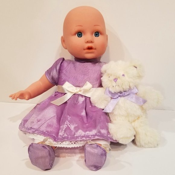 H. K. City Other - 🎀 $5 or 4 for $10 - Baby Doll with matching Teddy Bear, EUC